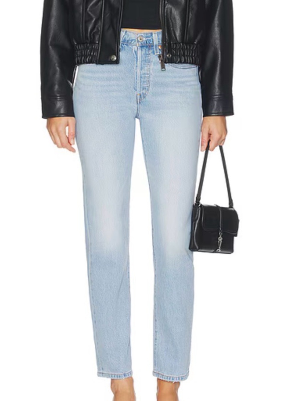 Levis 501 High-Rise Light Wash Jeans for Women — Casual Straight Leg